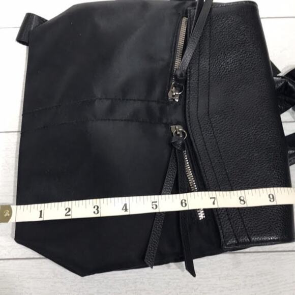 Botkier Black Faux Leather Fold over Backpack NWT